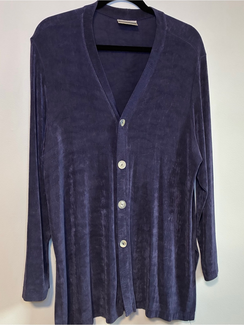 Vintage Chico's Button-Front Cardigan in Deep purple, size 2/Large